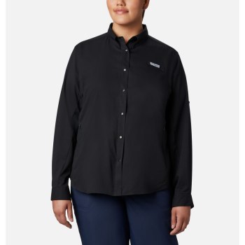 Dámské Košile Columbia PFG Tamiami II Long Sleeve Plus Size Černé MDUIEL302